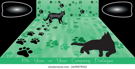 Paw Prints Background. Cute pets and Dogs pets paw print isolated on white background.