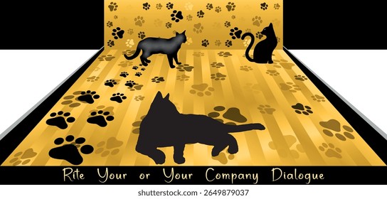Paw Prints Background. Cute pets and Dogs pets paw print isolated on white background.