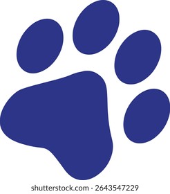 Paw Prints. Cute pets and Dogs pets paw print isolated on white background. Animal paw prints.