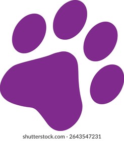 Paw Prints. Cute pets and Dogs pets paw print isolated on white background. Animal paw prints.