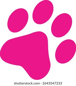 Paw Prints. Cute pets and Dogs pets paw print isolated on white background. Animal paw prints.