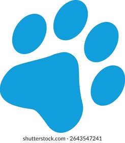 Paw Prints. Cute pets and Dogs pets paw print isolated on white background. Animal paw prints.