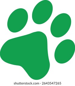 Paw Prints. Cute pets and Dogs pets paw print isolated on white background. Animal paw prints.