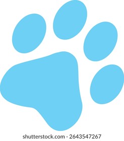 Paw Prints. Cute pets and Dogs pets paw print isolated on white background. Animal paw prints.