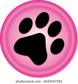 Paw Prints. Cute pets and Dogs pets paw print isolated on white background. Animal paw prints.