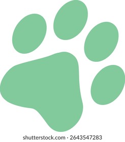 Paw Prints. Cute pets and Dogs pets paw print isolated on white background. Animal paw prints.