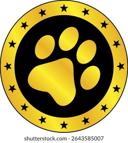 Paw Prints. Cute pets and Dogs pets paw print isolated on white background. Animal Dog paw prints.