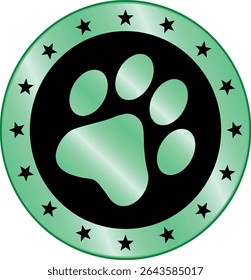 Paw Prints. Cute pets and Dogs pets paw print isolated on white background. Animal Dog paw prints.