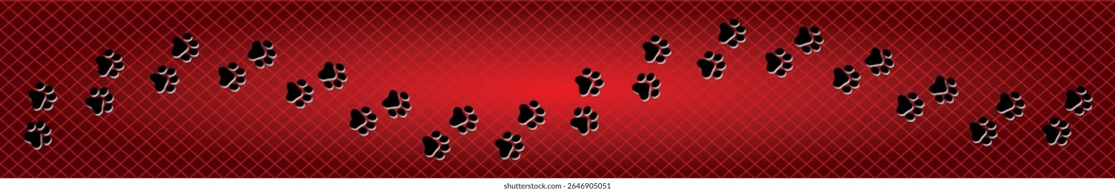 Paw Prints. Cute pets and Dogs pets paw print isolated on white background. Animal paw prints.