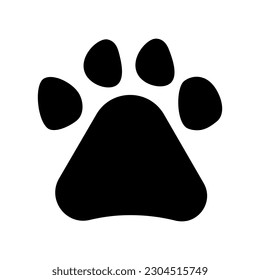 Paw Prints. Dog or cat paw. The imprint of dog paws vector illustration. Vector paw icon.