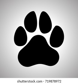 Paw Prints. Dog or cat paw print flat icon for animal apps and websites