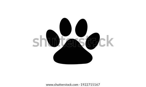 Paw Prints Dog Isolated On White Stock Vector (Royalty Free) 1922715167 ...