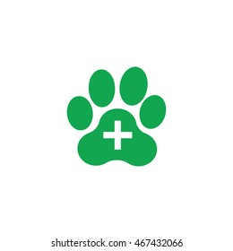 paw prints dog pharmacy vet vector