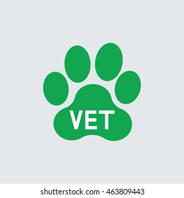  paw prints dog vet  vector