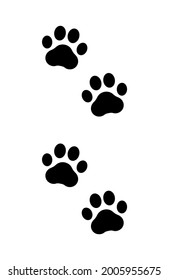 Paw Prints Icon Dog Puppy Cat Stock Vector Royalty Free