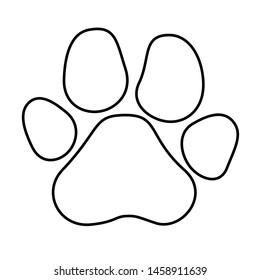 Paw Prints Icon Flat Style Black Stock Vector (Royalty Free) 1458911639 ...