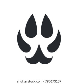 Paw Prints. Logo. Isolated vector Illustration. Black on White background.