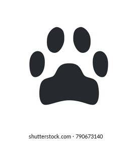 Paw Prints. Logo. Isolated vector Illustration. Black on White background.