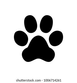 Paw Prints. Logo. Vector Illustration. Isolated vector Illustration. Black on White background.