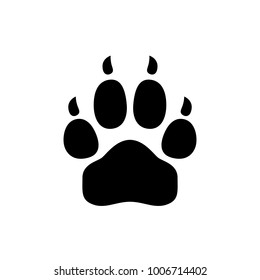 Paw Prints. Logo. Vector Illustration. Isolated vector Illustration. Black on White background.