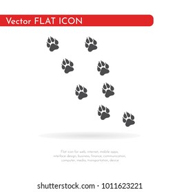 Paw Prints. Logo. Vector Illustration. Isolated vector Illustration. Black on White background. EPS Illustration.