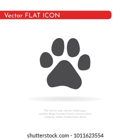 Paw Prints. Logo. Vector Illustration. Isolated vector Illustration. Black on White background. EPS Illustration.