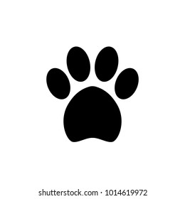 Paw Prints. Logo. Vector Illustration. Isolated vector Illustration. Black on White background.