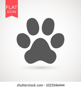 Paw Prints. Logo. Vector Illustration. Isolated vector Illustration. Black on White background.