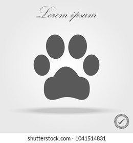 Paw Prints. Logo. Vector Illustration. Isolated vector Illustration. Black on White background. EPS Illustration.