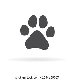 Paw Prints. Logo. Vector Illustration. Isolated vector Illustration. Black on White background. EPS Illustration.