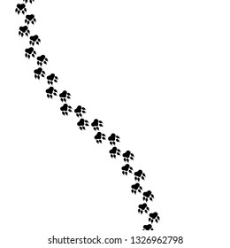 Paw prints. Logo. Vector illustration. Isolated vector illustration. Black on a white background.Vector illustration.