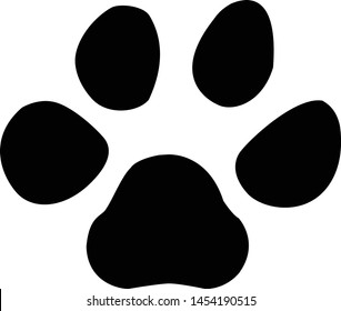 Paw Prints. Logo. Vector Illustration. Isolated vector Illustration. Black on White background. EPS Illustration.