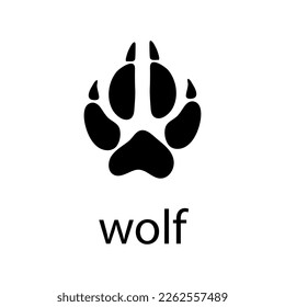 Paw Prints. Logo. Vector Illustration. Isolated vector Illustration. Black on White background..eps
