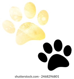 Impresiones de pata. Logo. Ilustración vectorial.