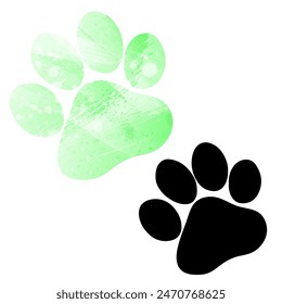 Paw Prints. Logo. Vector Illustration.