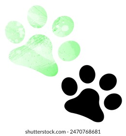 Paw Prints. Logo. Vector Illustration.