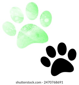 Paw Prints. Logo. Vector Illustration.