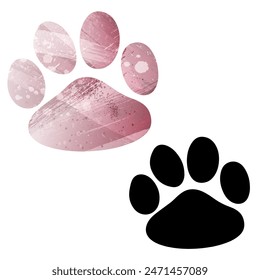 Paw Prints. Logo. Vector Illustration.