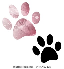 Paw Prints. Logo. Vector Illustration.