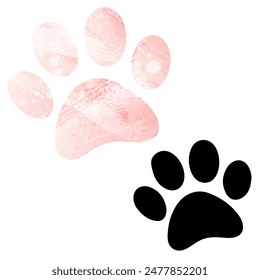 Paw Prints. Logo. Vector Illustration.