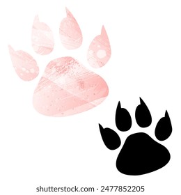 In: Paw Prints. Logo. Vektorillustration.