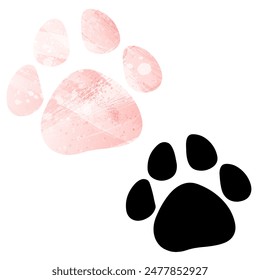 Paw Prints. Logo. Vector Illustration.