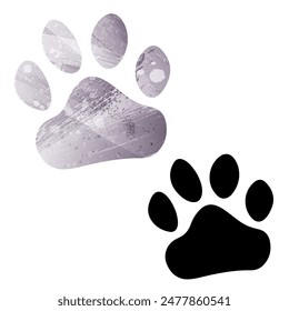 Paw Prints. Logo. Vector Illustration.