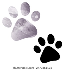 Paw Prints. Logo. Vector Illustration.