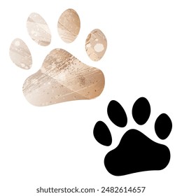 Paw Prints. Logo. Vector Illustration.