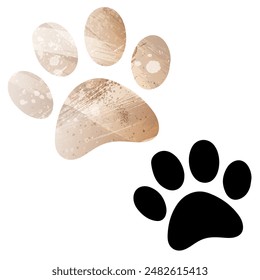 Paw Prints. Logo. Vector Illustration.