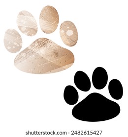 Paw Prints. Logo. Vector Illustration.