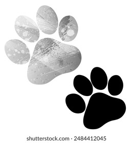 Paw Prints. Logo. Vector Illustration.