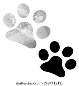 Paw Prints. Logo. Vector Illustration.
