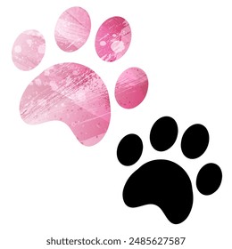 Paw Prints. Logo. Vector Illustration.